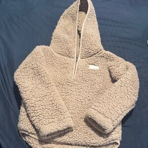 Abercrombie & Fitch Kids Tan Sherpa Hoodie